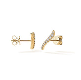 Vela French Cut Pavé Diamond Climber Earrings - Dracakis Jewellers